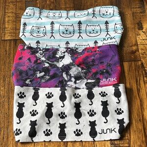 JUNK headband Cat and Abstract Print - Multicolor
